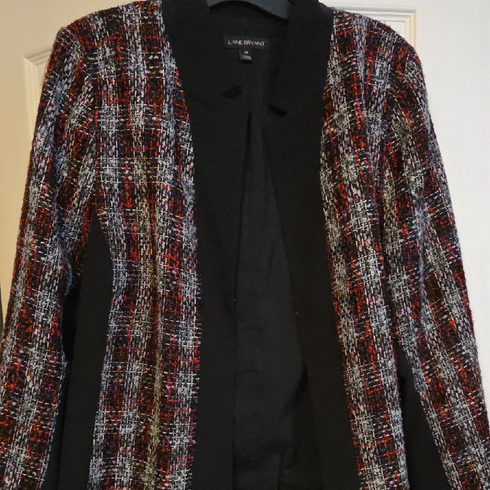 Lane Bryant Multicolor Textured Blazer